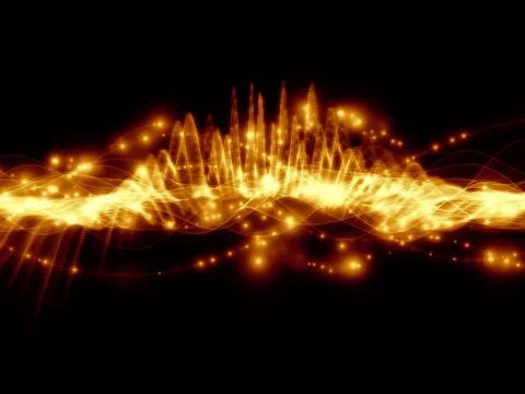 Abstract visualization wave Illustrazione stock