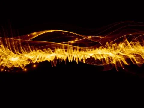 Abstract visualization wave Illustrazione stock