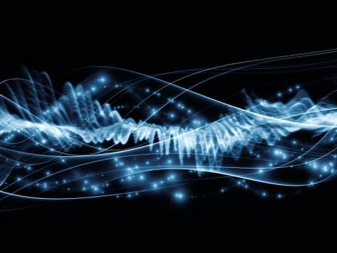 Abstract visualization wave Illustrazione stock