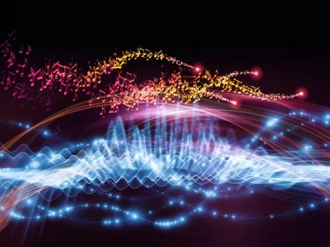 Abstract visualization wave Stock Illustration