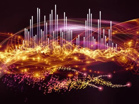 Abstract visualization wave Stock Illustration