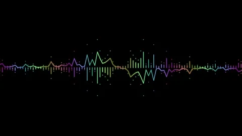 Abstract visualizer equalizer. Wave, beat. Vidéo 102775664