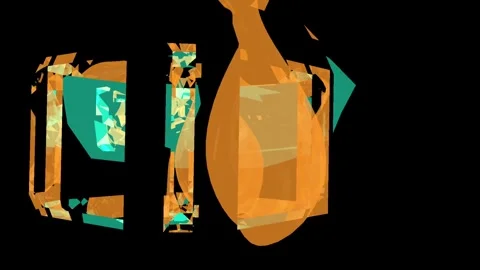 Abstract visuals with vibrant colors and dynamic shapes in motion Stock Footage 320370004