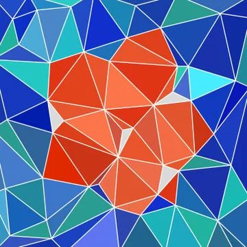 Abstract vitrage with triangular multi colors grid Illustrazione stock