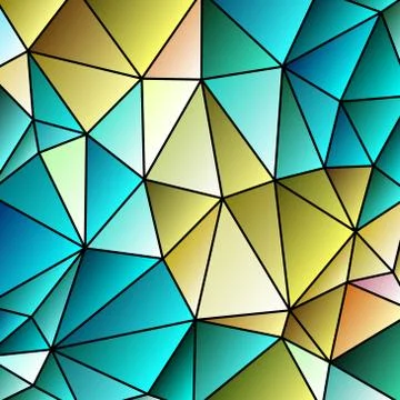 Abstract vitrage with triangular multi colors grid Stock Illustration