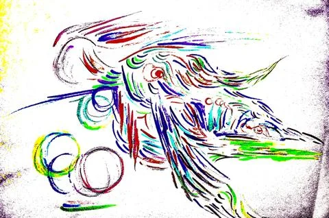 Abstract Vivid Angel Stock Illustration