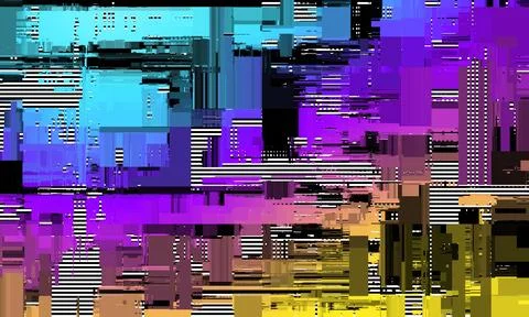 Abstract vivid background with interlaced digital Distorted Motion glitch eff イラスト素材