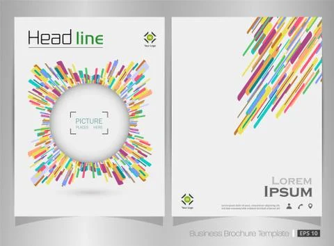Abstract of vivid colorful pattern stripe pattern brochure, Illustrazione stock