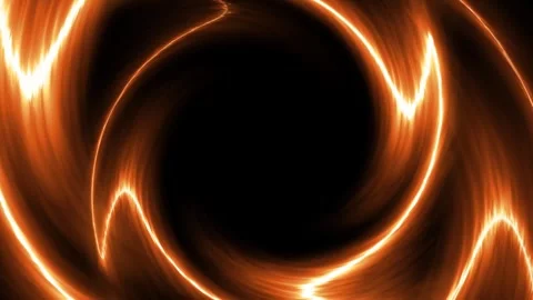 Abstract vivid fire circle effect motion animation on black background. 4k Stock Footage 287747136