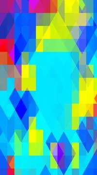 Abstract vivid geometric triangles architectural background vertical layout Stock Illustration