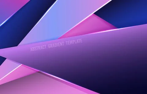 Abstract vivid gradient blue rainbow template design of triangles decorative. Stock Illustration