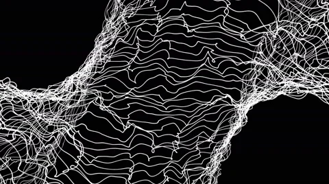 Abstract VJ dancing energy dynamic modern looping background black and white Video stock 58711040