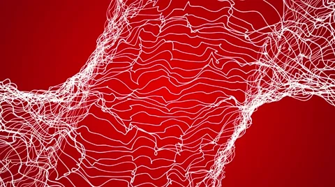 Abstract VJ dancing energy dynamic modern looping background white red Stock Footage 58711241