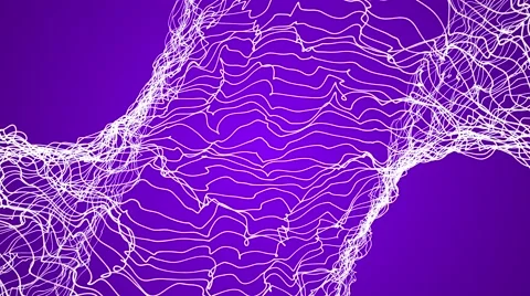 Abstract VJ dancing energy wave dynamic modern style looping background purple Video stock 58711782