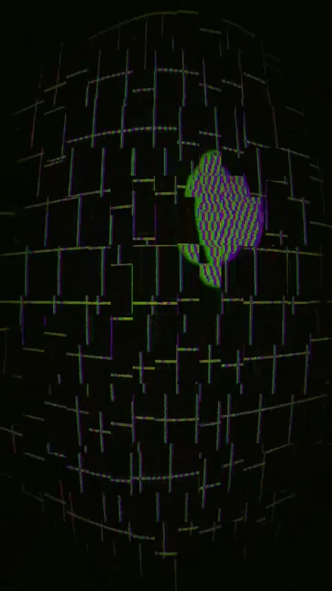 Abstract VJ Glitch 4K Vertical — Digital Distortion Background Stock Footage 329813190