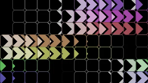 Abstract VJ Loop Of Animated Colorful Arrows Stock Footage 297714984