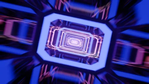 Abstract Vj loop, geometric transparent background, blue quads shapes Vidéo 274848751
