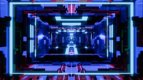 Abstract Vj loop, geometric transparent background, blue quads shapes Vidéo 277426550