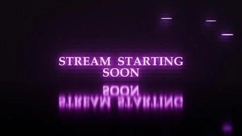 Abstract VJ Loop with Glowing "Stream Starting Soon" Text and Shifting Colors Stock Footage 314514204