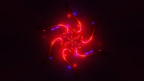 Abstract VJ loop with morphing shapes and strobe light patterns Stock Footage 327443208