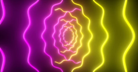 Abstract VJ loop sci-fi futuristic tunnel in abstract wavy form. Stock Footage 124187051