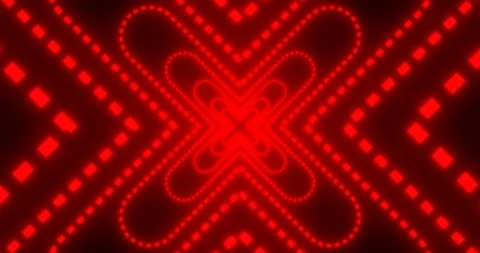 Abstract VJ loop sci-fi futuristic dotted tunnel in cross form. Stock Footage 124187074