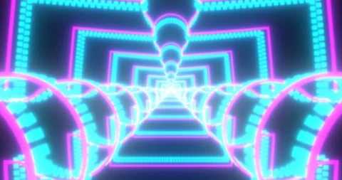 Abstract VJ loop sci-fi futuristic tunnel in abstract dotted form. Stock Footage 124187110