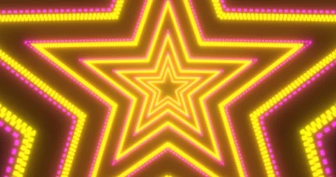 Abstract VJ loop sci-fi futuristic tunnel in star form. Stock Footage 124187117