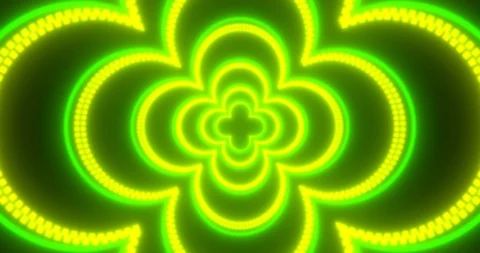 Abstract VJ loop sci-fi futuristic tunnel in quatrefoil form. Stock Footage 124187154