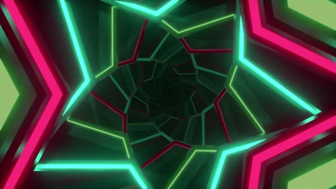 Abstract VJ Tunnel Loop Stock Footage 304008891