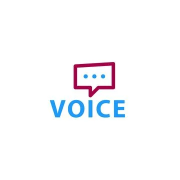Abstract voice icon. Vector logo template Stock Illustration