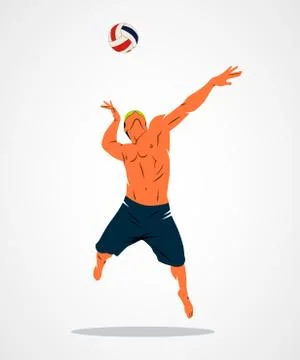 Abstract volleyball player Illustrazione stock