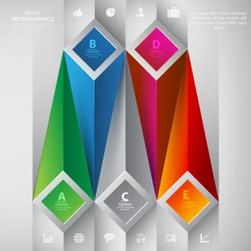 Abstract volume infographics. Illustrazione stock