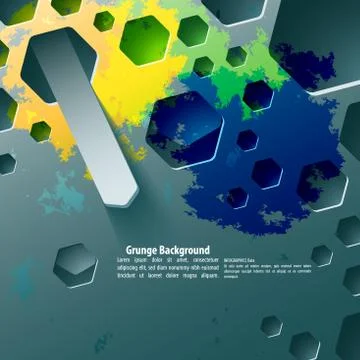 Abstract volume paper graphics template. Stock Illustration