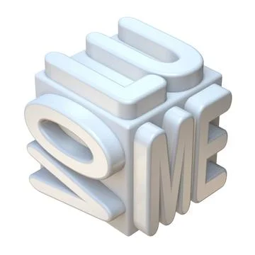 Abstract VOLUME sign cube shaped 3D Abstract VOLUME sign cube shaped 3D re... Foto stock