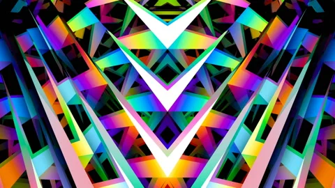 Abstract volume splash screen with color panels. Seamless loop. Stock Footage 130738015