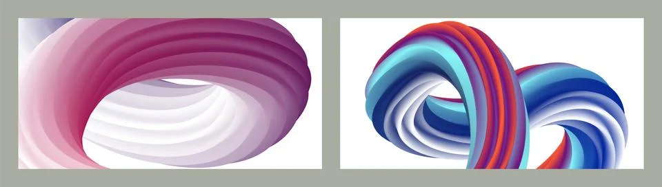 Abstract volumetric background. Cords. set of two illustrations. Toothpaste.. Stock Illustration