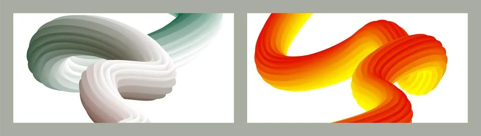Abstract volumetric background. Cords. set of two illustrations. Toothpaste.. Stock Illustration