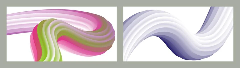Abstract volumetric background. Cords. set of two illustrations. Toothpaste.. Иллюстрация