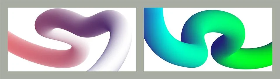 Abstract volumetric background. Cords. set of two illustrations. Toothpaste.. Stockillustratie