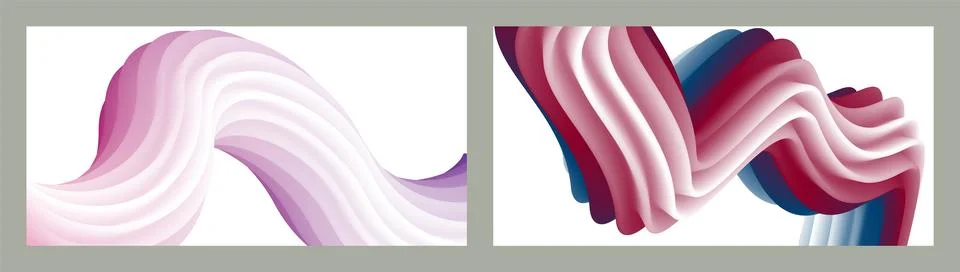 Abstract volumetric background. Cords. set of two illustrations. Toothpaste.. Stock Illustration