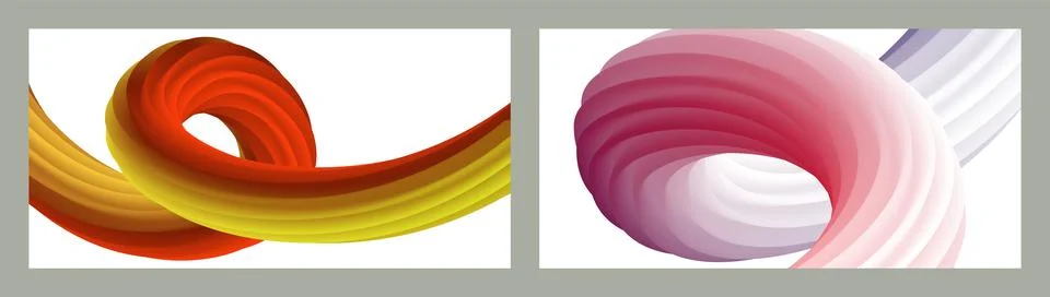 Abstract volumetric background. Cords. set of two illustrations. Toothpaste in a Stock Illustration