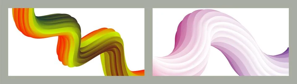 Abstract volumetric background. Cords. set of two illustrations. Toothpaste.. Stock Illustration
