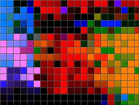 Abstract volumetric background, in the form of colored squares, with a Stock Illustration