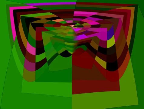 Abstract volumetric background with a spectacular combination of red, blue Stock Illustration