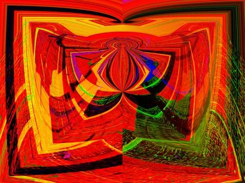 Abstract volumetric background with a spectacular combination of red, blue,.. Stock Illustration