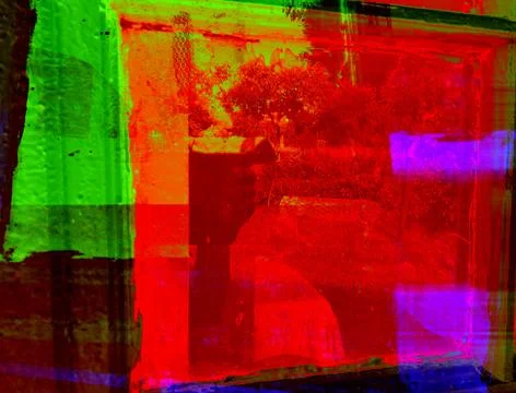 Abstract volumetric background with a spectacular combination of red, blue,.. Stock Illustration