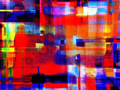 Abstract volumetric background with a spectacular combination of red, blue,.. Stock Illustration