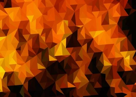 Abstract voluminous fire background with triangles Stock Illustration