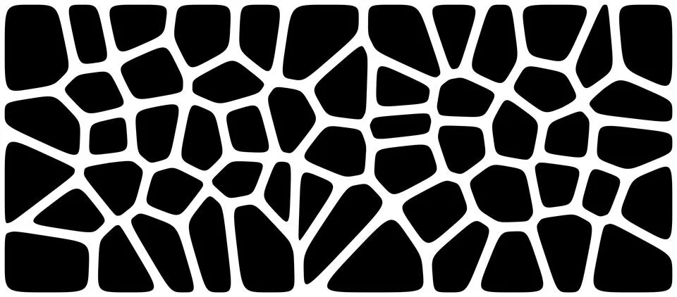 Abstract voronoi blocks cell pattern. Geometric vector background design 스톡 일러스트